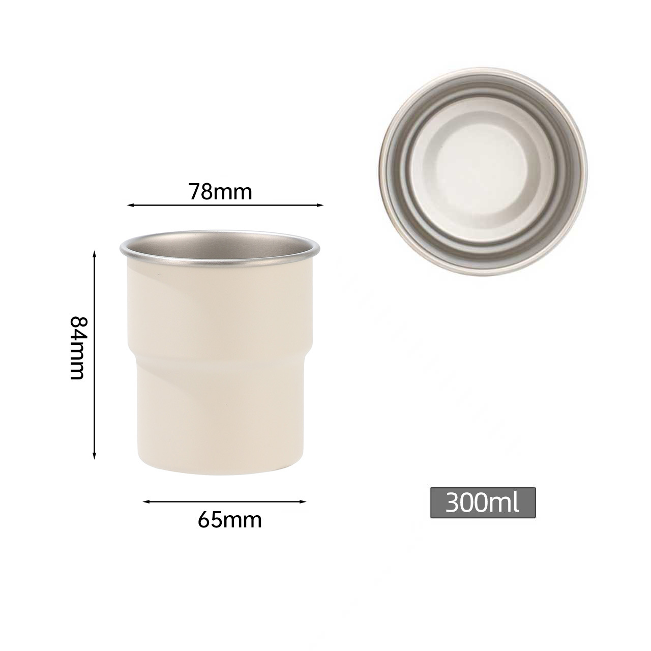 304 acero inoxidable paso taza de café de una sola capa rizado taza de agua portátil al aire libre acampando taza de cerveza de picnic