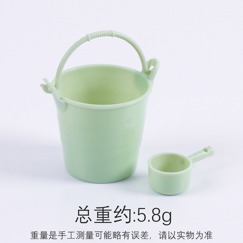 仿真迷你水桶塑料桶水瓢模型玩具微缩娃娃屋手提小桶过家家玩具|undefined