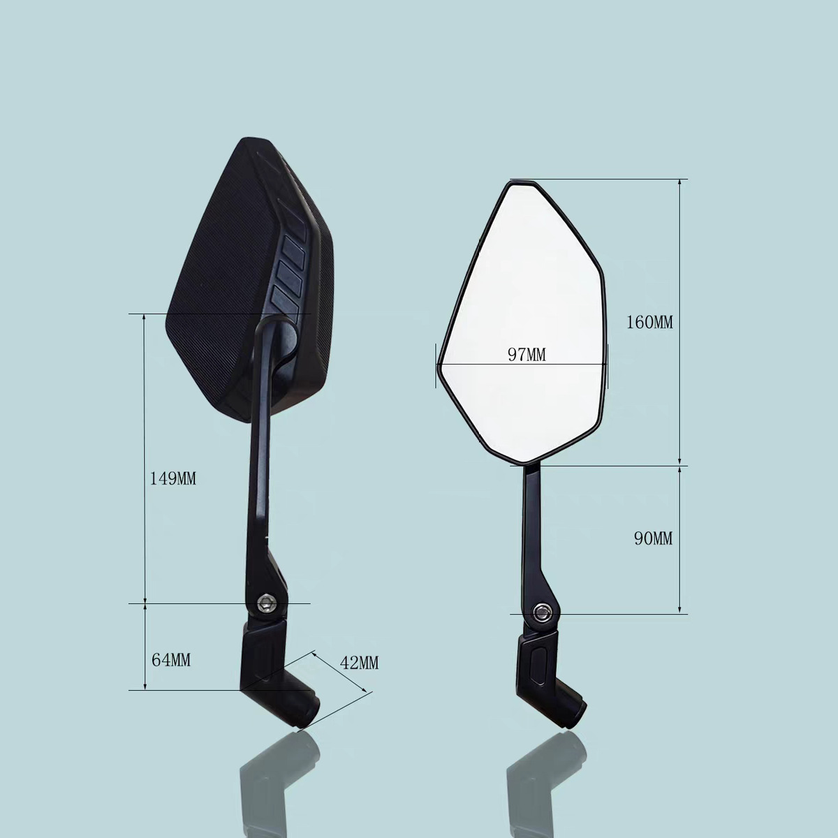 Suitable for Honda Pcx160 Ns150Gs Motorcycle Modified Aluminum Alloy Rearview Mirror 2g Motorcycle Rearview Mirror