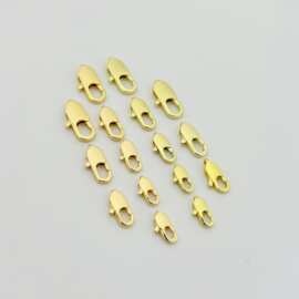 diy饰品配件14k18k包金保色韩产大小尺寸鱼尾扣 项链手链连接配件