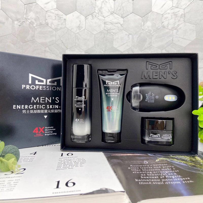 New Style Men's Moisturizing Lotion, Moisturizing Cream, Facial Cleanser, Amino Acid Energy Element Skin Care Set, Electric Shaver New Style Men's Moisturizing Lotion, Moisturizing Cream, Facial Cleanser, Amino Acid Energy Element Skin Care Set, Electric Shaver