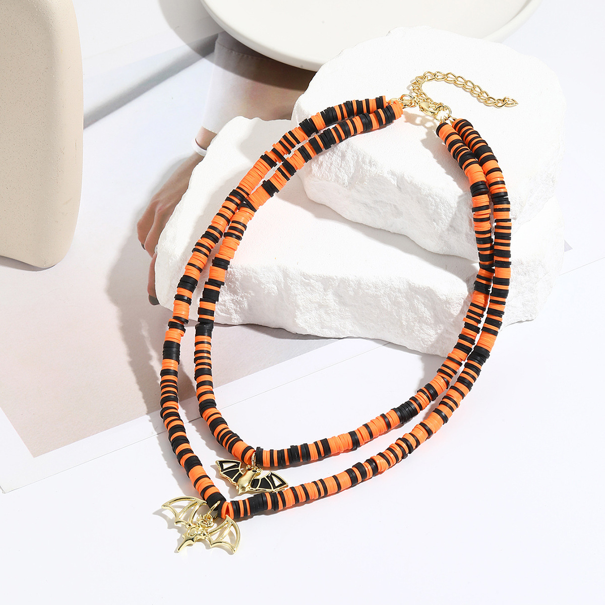 11g Weight Zinc Alloy Pendant Material Pendant Necklace Classification Seed Bead Chain Material 1 Piece Quantity Festival, Street Occasion Zinc alloy Material Halloween Festival Pumpkin, ghost, Skull Pattern Unisex Gender Hip-Hop, Streetwear Style Hip-Hop Streetwear Pumpkin Ghost Skull Zinc Alloy Beaded Necklaces Halloween Wholesale 50