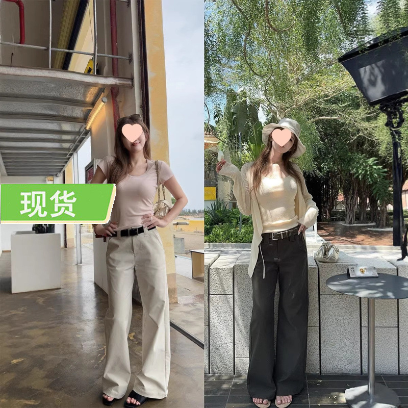 Luo__My Top 1! Straight-Leg Trousers/Summer Thin Version/Thin Fabric That Is Stretchy yet Still Structured