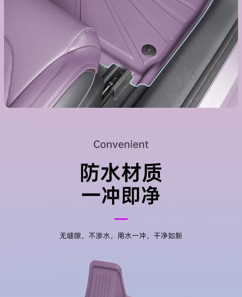 Suitable for Xiaomi Su7 Foot Pads Tpe Injection Molding Process Anti-Scratch and Wear-Resistant Fully Surrounded Carpet Interior Special Products