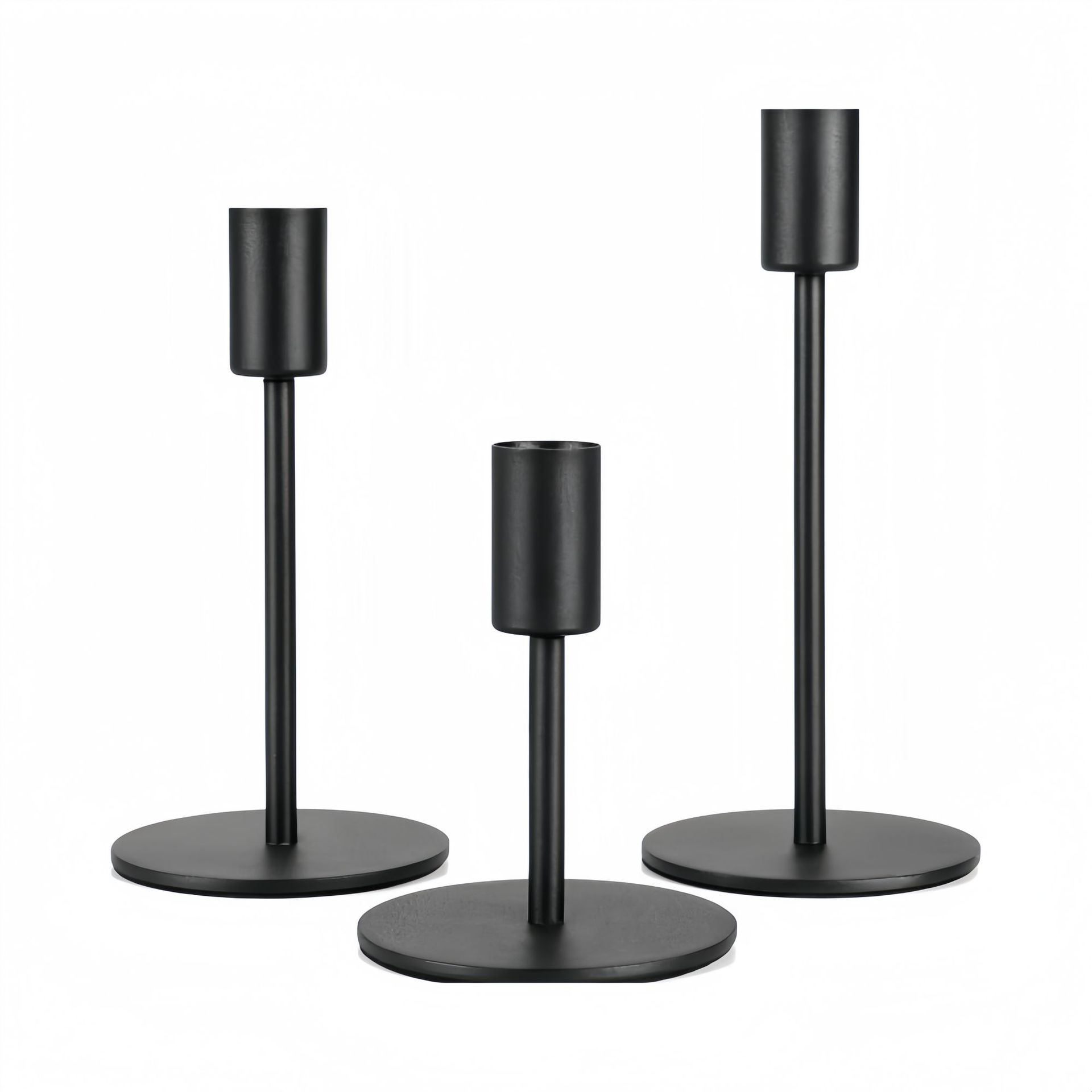 Mayorista en candelabro de hierro forjado nórdico adornos de velas largas para la cena a la luz de velas decoración romántica props atmósfera