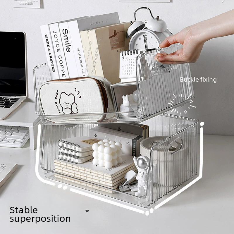 Transparent Acrylic Storage Box, Desk & Cosmetic Organizer, Stackable (Small/Medium/Big)