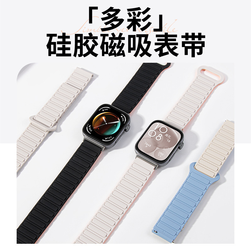 Suitable for Huawei Fit5 Pro Silicone Strap with I-Shaped Pattern Classic Buckle Magnetic Strap Huawei Fit3/4/5 Pro
