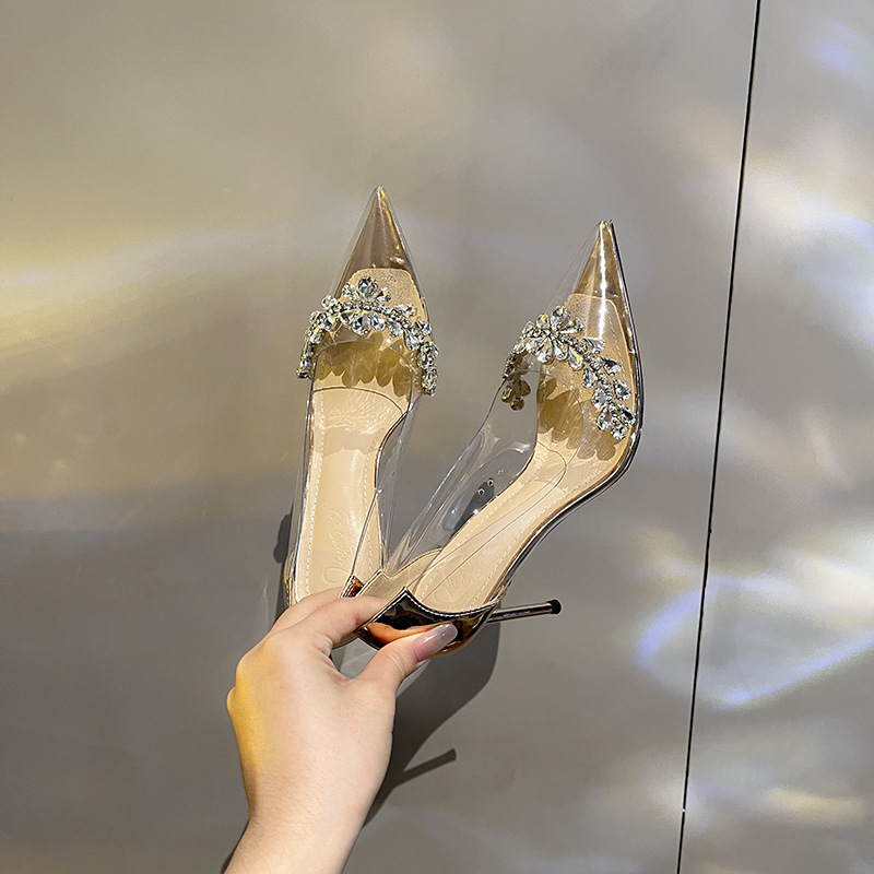In-Stock Autumn and Winter New Transparent Stiletto Heels for Women, Pointed Toe, Rhinestone, Silver, Wedding Banquet Crystal Wedding Shoes, Single Shoes, Wedding Dress Shoes In-Stock Autumn and Winter New Transparent Stiletto Heels for Women, Pointed Toe, Rhinestone, Silver, Wedding Banquet Crystal Wedding Shoes, Single Shoes, Wedding Dress Shoes