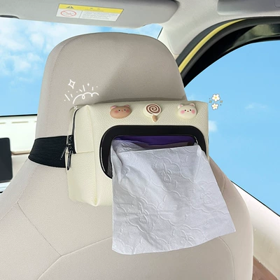 Car tissue box/set | leather