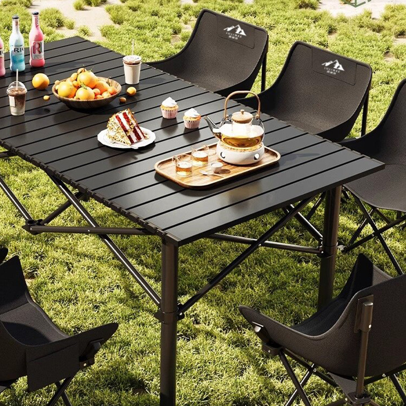 Camping Folding Table and Chair Set, Moon Chair, Egg Roll Table, Wholesale Folding Chair, Portable Outdoor Stall Barbecue Table and Chairs Camping Folding Table and Chair Set, Moon Chair, Egg Roll Table, Wholesale Folding Chair, Portable Outdoor Stall Barbecue Table and Chairs