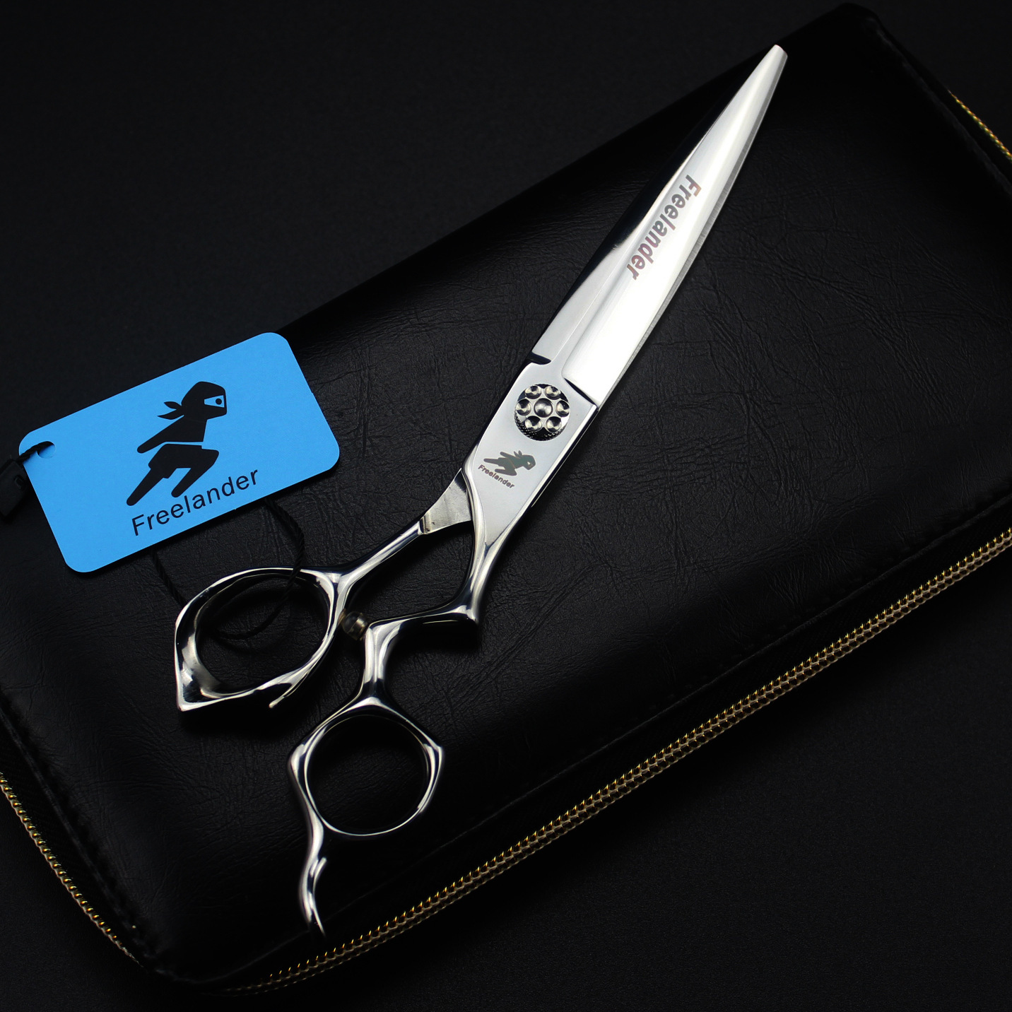 Forbici professionali curve da parrucchiere con custodia_voghion.com