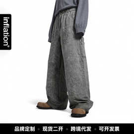 捷展男装|冰裂纹洗水伐木裤26春夏新品防风防泼水剪裁工装休闲裤