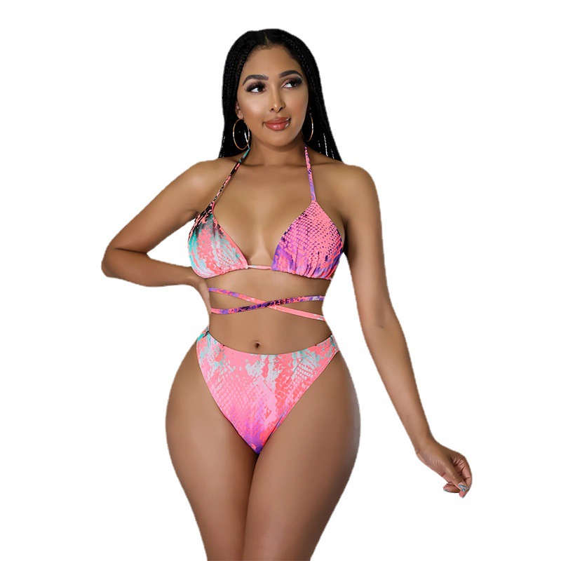 2022 suelta vaina chica manga corta apretado sexy traje de baño suelto de tres piezas de las mujeres