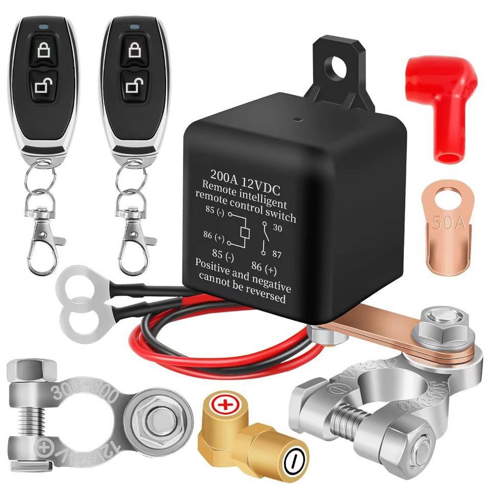 行家 汽车电池断电开关汽车电瓶断电开关远程遥控电池断电开关12V