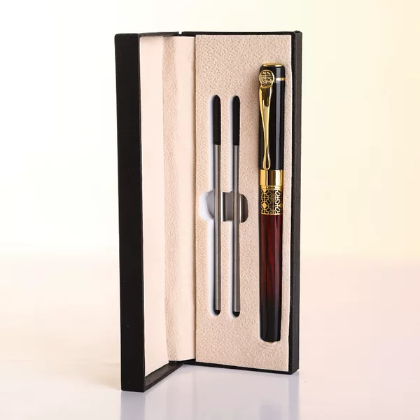 Spot metal signature pen gift business office stationery set printed logo Wood neutral pen ball pen gift box