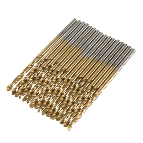 99pcs titanium plated twist drill bit straight handle high speed steel 4241 twist drill metal woodworking hole opener 1.5-10mm