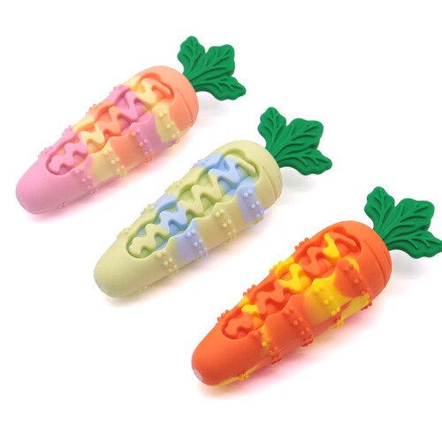 Cross-border pet toys, bite-resistant carrots, silicone teeth grinding sounds, dog toys that are chewable and make noises, dog supplies