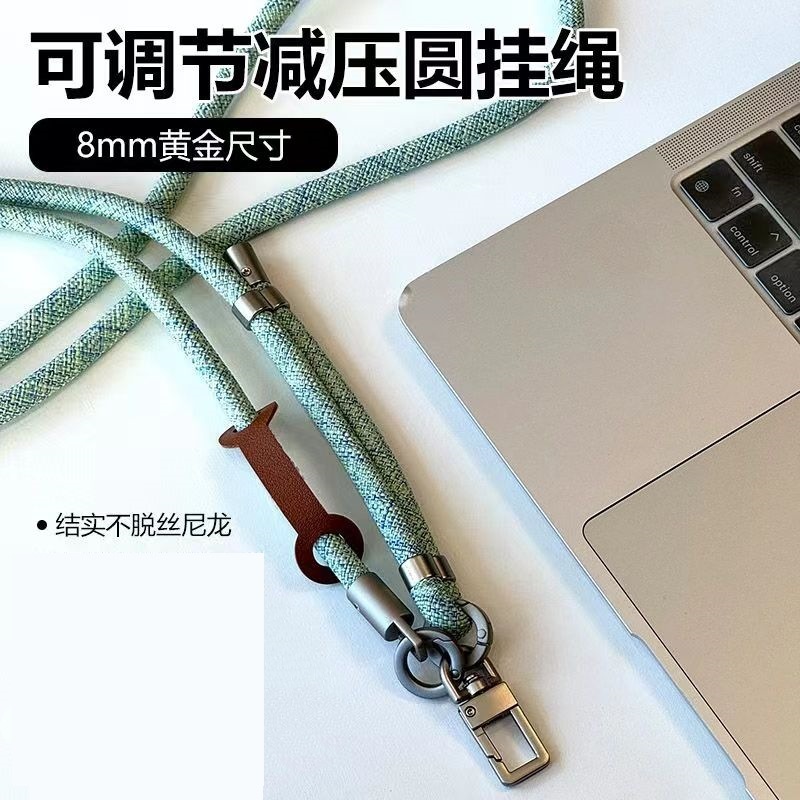ナイロン 8 ミリメートル斜めストラップ携帯電話ストラップ調節可能な強力な屋外旅行登山ロープクロスボーダー卸売紛失防止|undefined