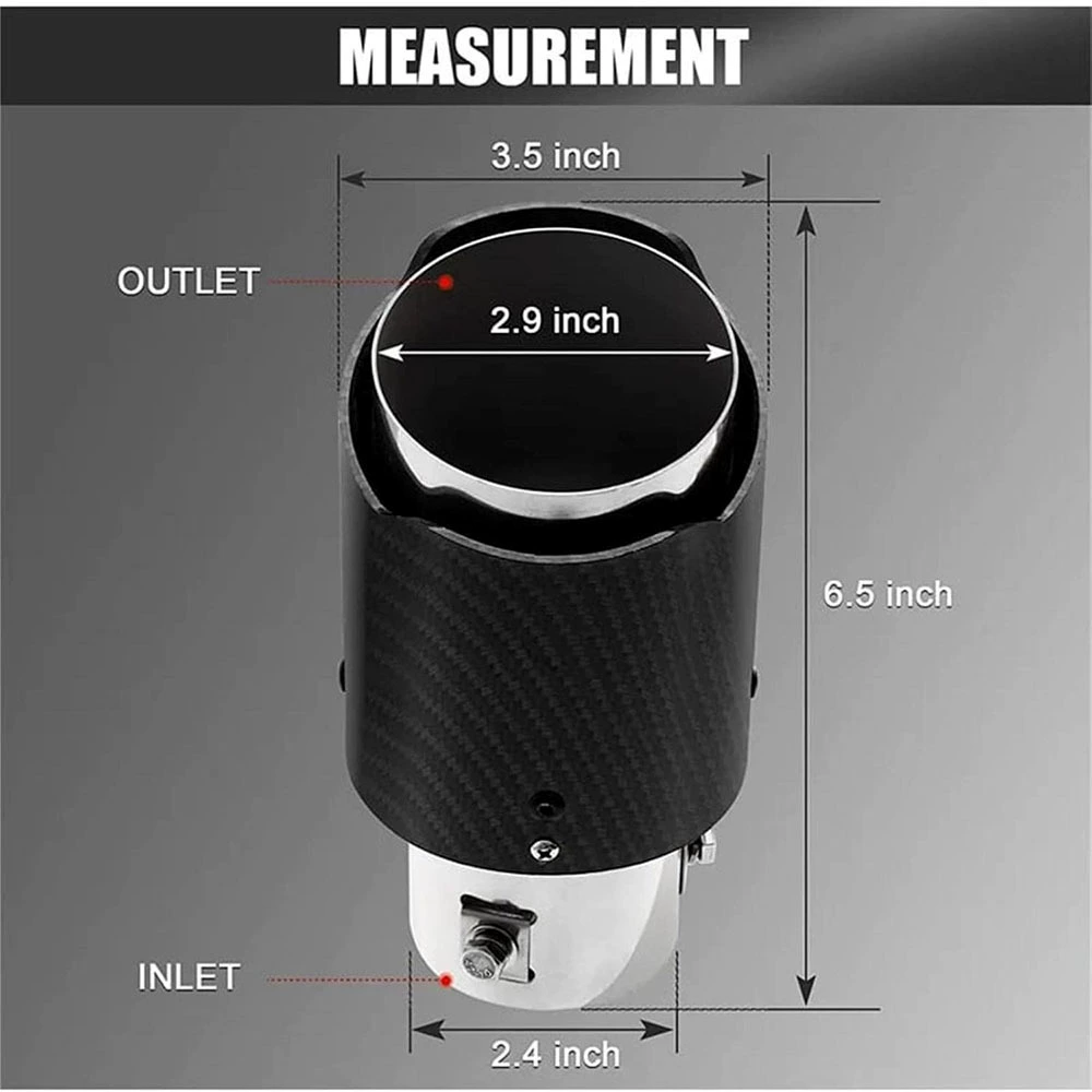 Cross-border car modification carbon fiber illuminated exhaust tail with high-temperature resistant LED lights modified car exhaust pipe fire-spouting tail