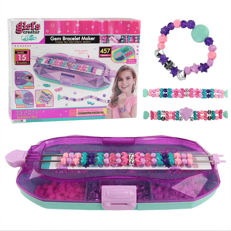 厂家直销 DIY手绳 儿童手工弹力手链 珠宝盒宝石手镯玩具