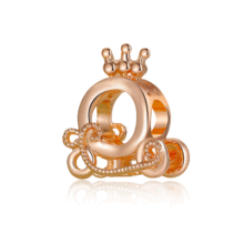 创意百搭卡通童话南瓜车手链散珠diy镂空串饰编织手串红绳配饰