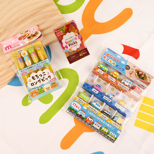 Japanese msa set food resin children's cartoon cute animal Anpanman fruit fork decorative fork