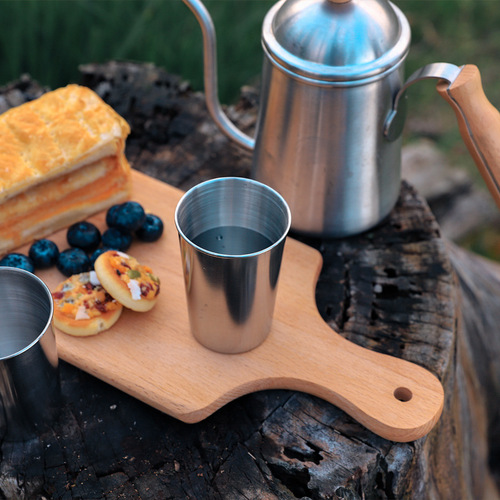Outdoor Portable Mini Stainless Steel Shot Cup Hiking, Fishing, Drinking Cup, Coffee Cup Set, Large Size