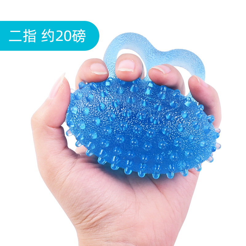 TPR Bola de erizo de cuatro dedos Entrenamiento de agarre primario Bola suave Rehabilitación de ancianos Parálisis parcial Masaje de viento Bola de dedos Práctica de manos