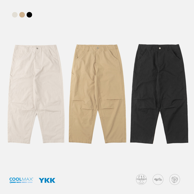 Trs Men's Clothing | 25Ss Coolmax Cotton Blend Washed Paratrooper Loose Lightweight Tapered Casual Pants for Men