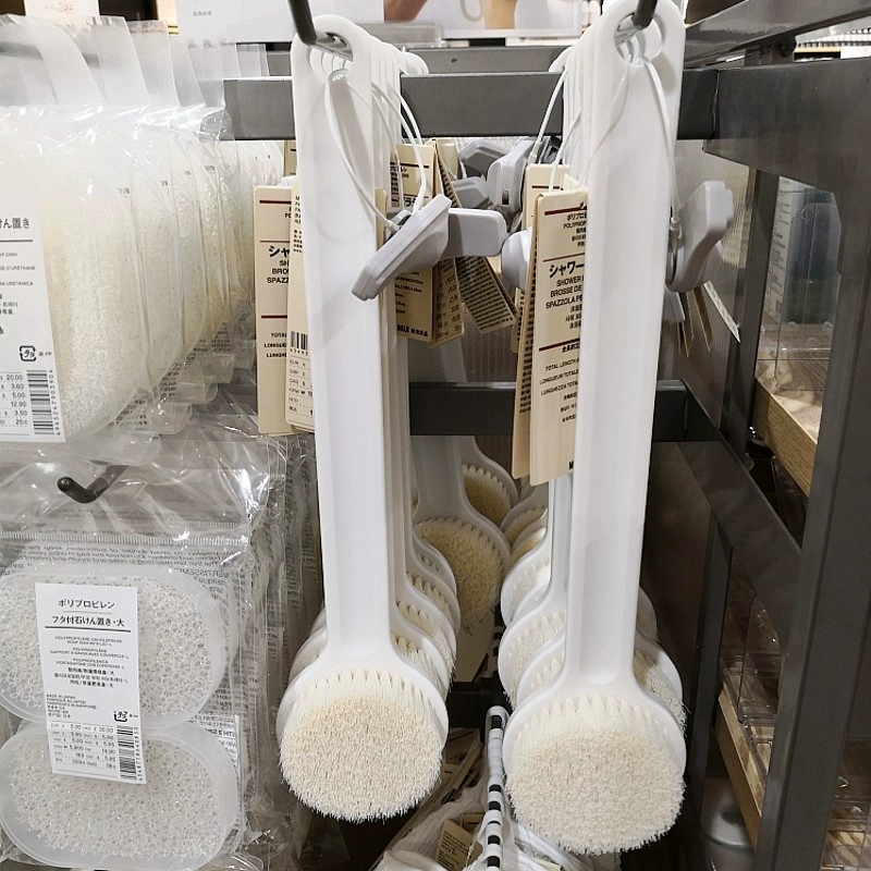 Щетка для купания японская MUJI, купание, лучшая спина, длинная ручка, матовая щетка для тела