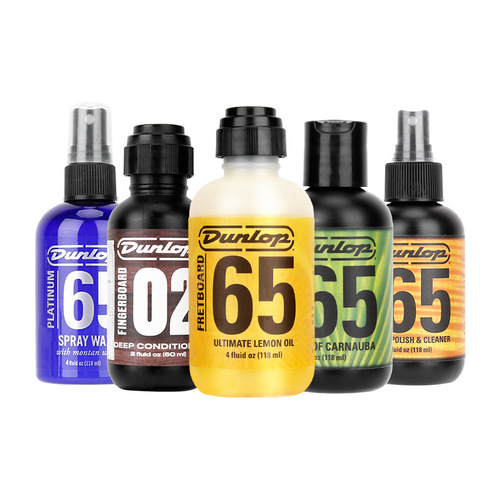 Dunlop Dunlop 65 guitar care and maintenance 6554 fingerboard care oil lemon cleaning polish set