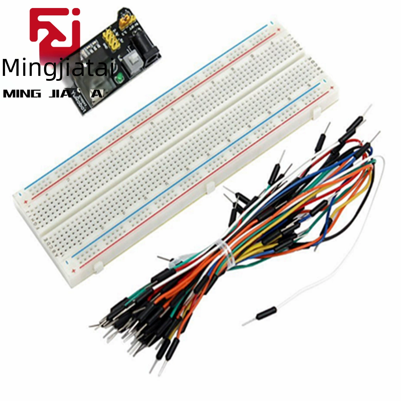 bread board черный модуль питания+830 ячеек большая breadboard+65 разноцветные наборы проводов