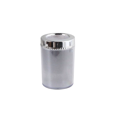 Car-mounted ashtray, high-temperature resistant, colorful, multifunctional, creative, hanging type, air vent ashtray with LED light for the car interior (Car ashtray) - silver