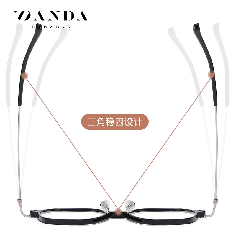 Nueva luz anti-azul gafas de moda retro gafas marco femenino TJ859 ultra ligero TR90 puede ser equipado con gafas de miopía marco masculino