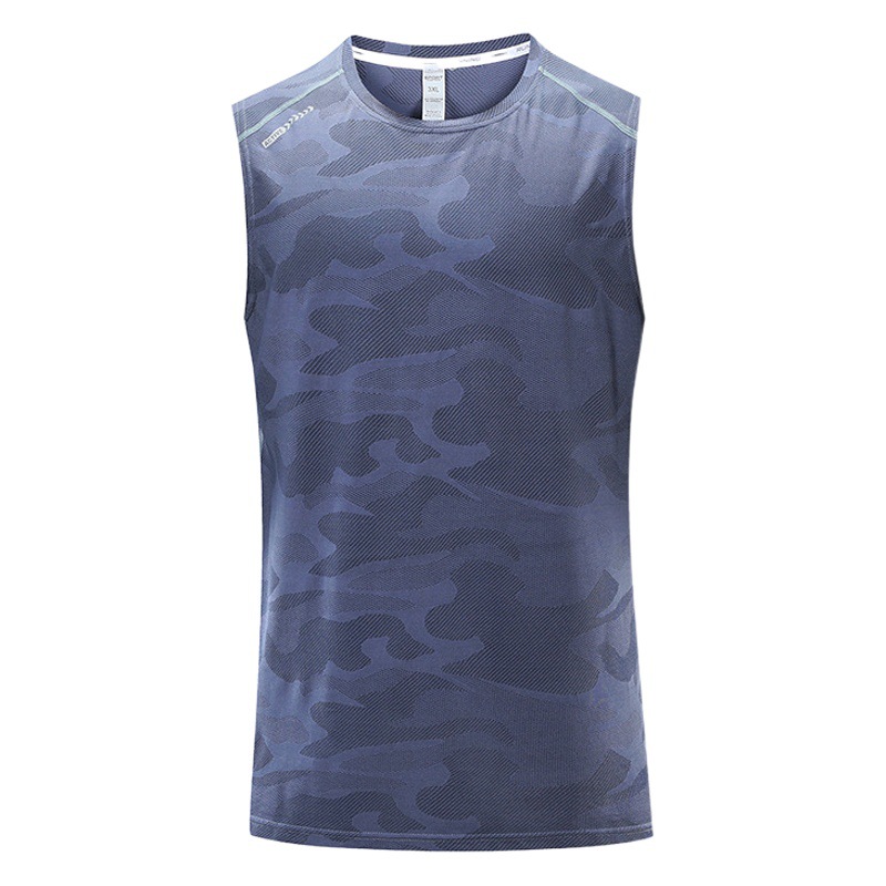 Chaleco de los hombres de deportes sueltos sin mangas de verano correr de secado rápido camiseta de los hombres ropa de fitness baloncesto sudor-absorbente ropa de entrenamiento