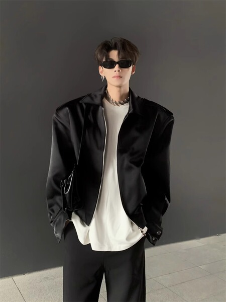 Minimalistic design demi-season autumn jacket