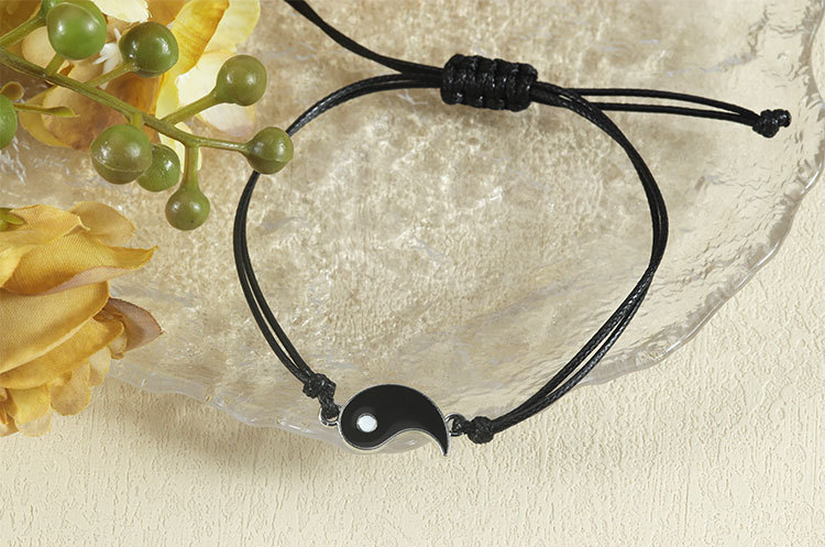 Drawstring Bracelets Classification Chinoiserie Marine Style Tai Chi Acrylic Alloy Polyester Woven Chain String Bracelets Wholesale