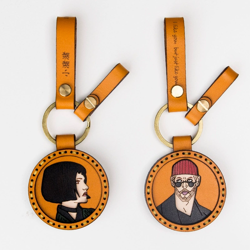 Пара автомобильных брелков, ювелирных изделий, этот убийца не слишком холодно, индивидуальный креативный подарок, мужская и женская подвеска на сумку из натуральной кожи