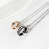 Accessory, classic pendant stainless steel, necklace for beloved, European style, wholesale