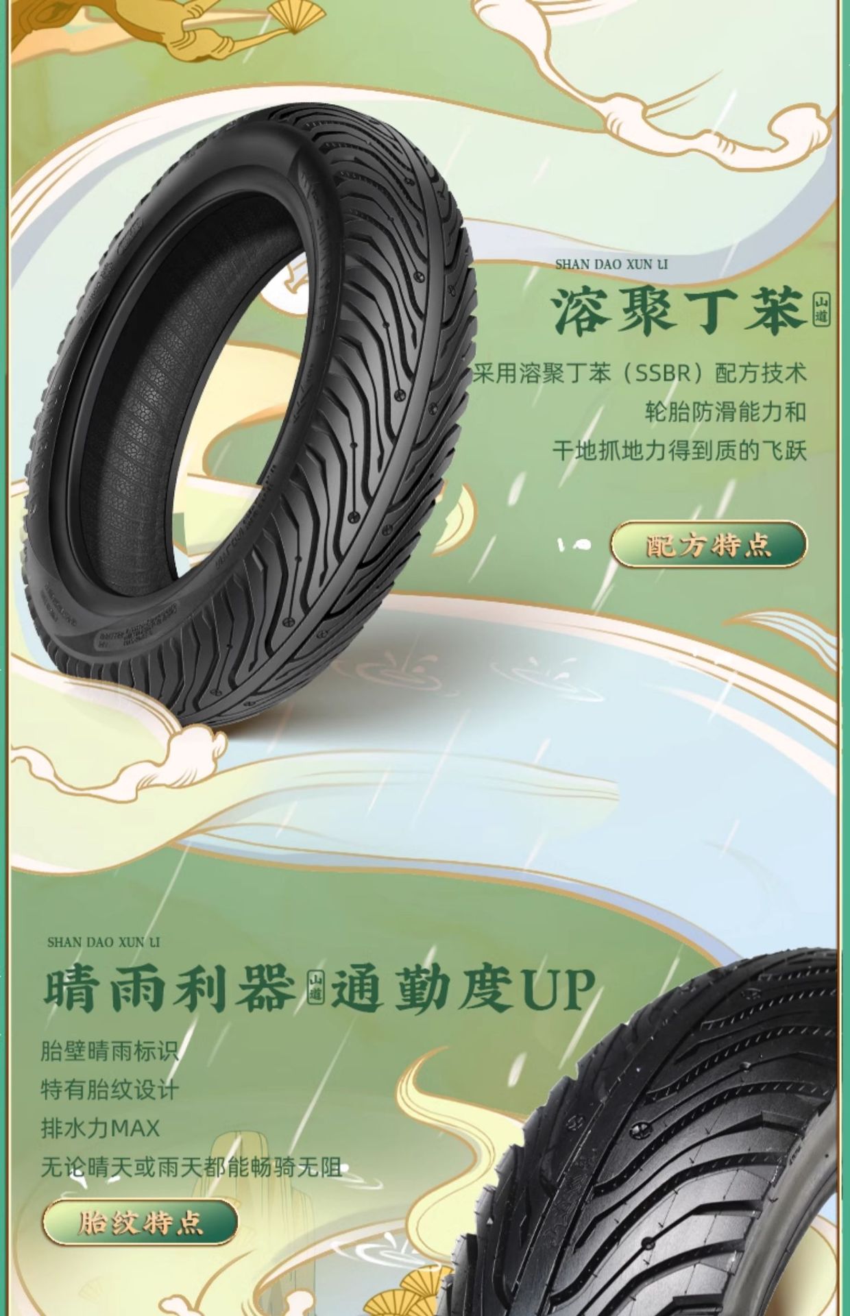 Suitable for Gumande Semi-Hot-Melt Electric Vehicle Motorcycle Tires Others 0inch Others 2inch Vacuum Anti-Skid Mountain Road