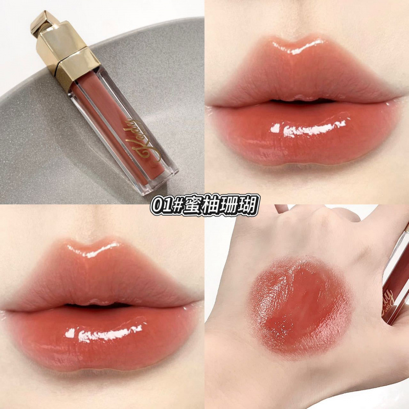 KodyboLL agua de agua, miel de labios transparente, humectante, fino, transparente, lleno, transparente, esmalte labial, maquillaje de belleza