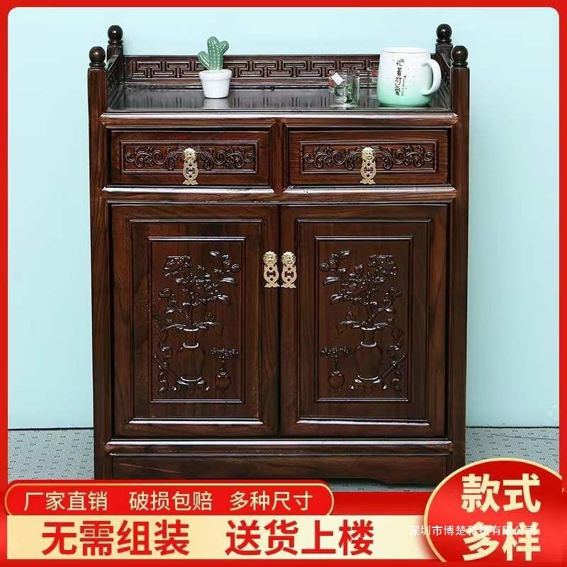 Tea Cabinet Tea Cabinet Solid Wood Storage Cabinet Household Storage Rack Tea Table Side Cabinet Side Cabinet Office Small Tea Cabinet
