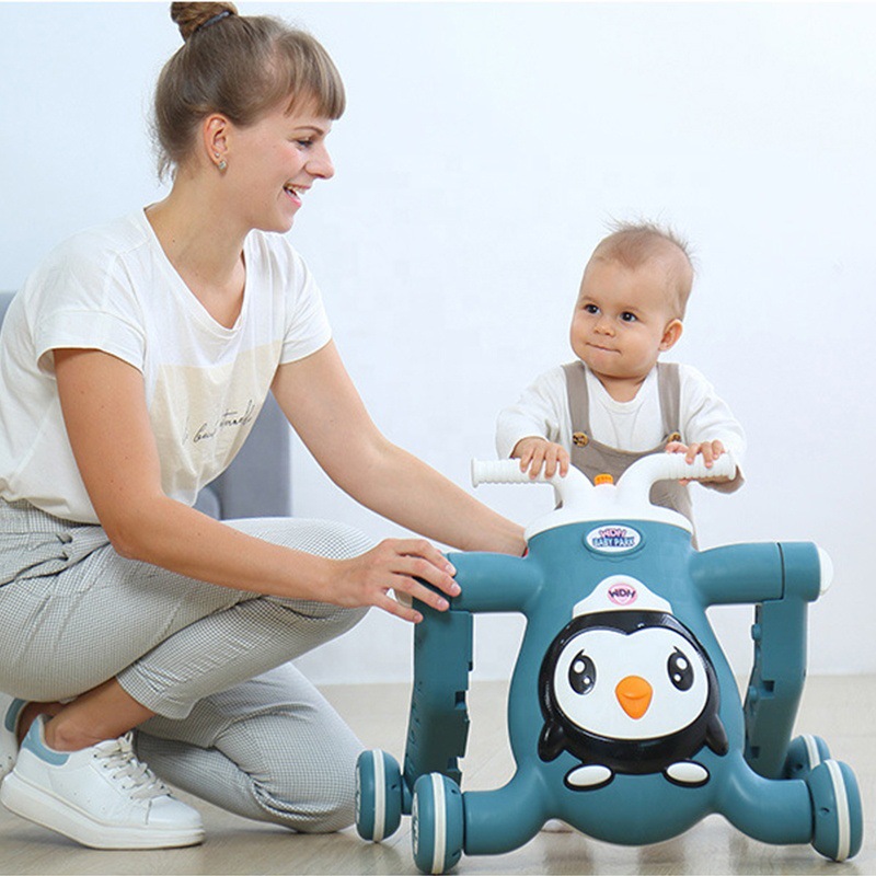 Baby Walker anti-o-pierna multi-funcional de los niños caminar ayuda de deslizamiento scooter de tres en uno de los niños