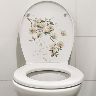Xian 34220 - Plant and Flower Bathroom Wall Removable Decorative Wall Sticker Toilet Seat Cross-Border Wall Sticker