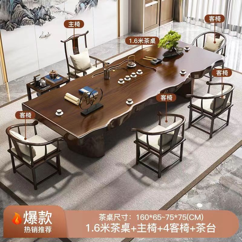 [핫스타일] 테이블 1.6m 개 + 메인체어 + 게스트체어 4개 + 티테이블