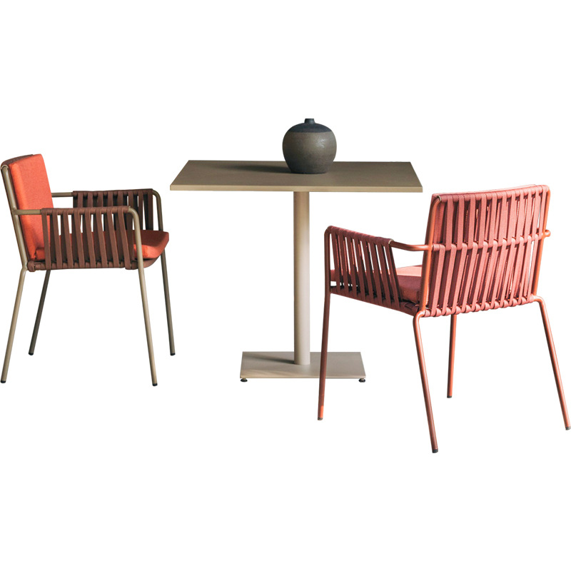 Conjunto de mesa y sillas de ratán para exteriores, para jardín, balcón, ocio, alojamiento, hotel, patio exterior, terraza y mesa redonda para exteriores.
