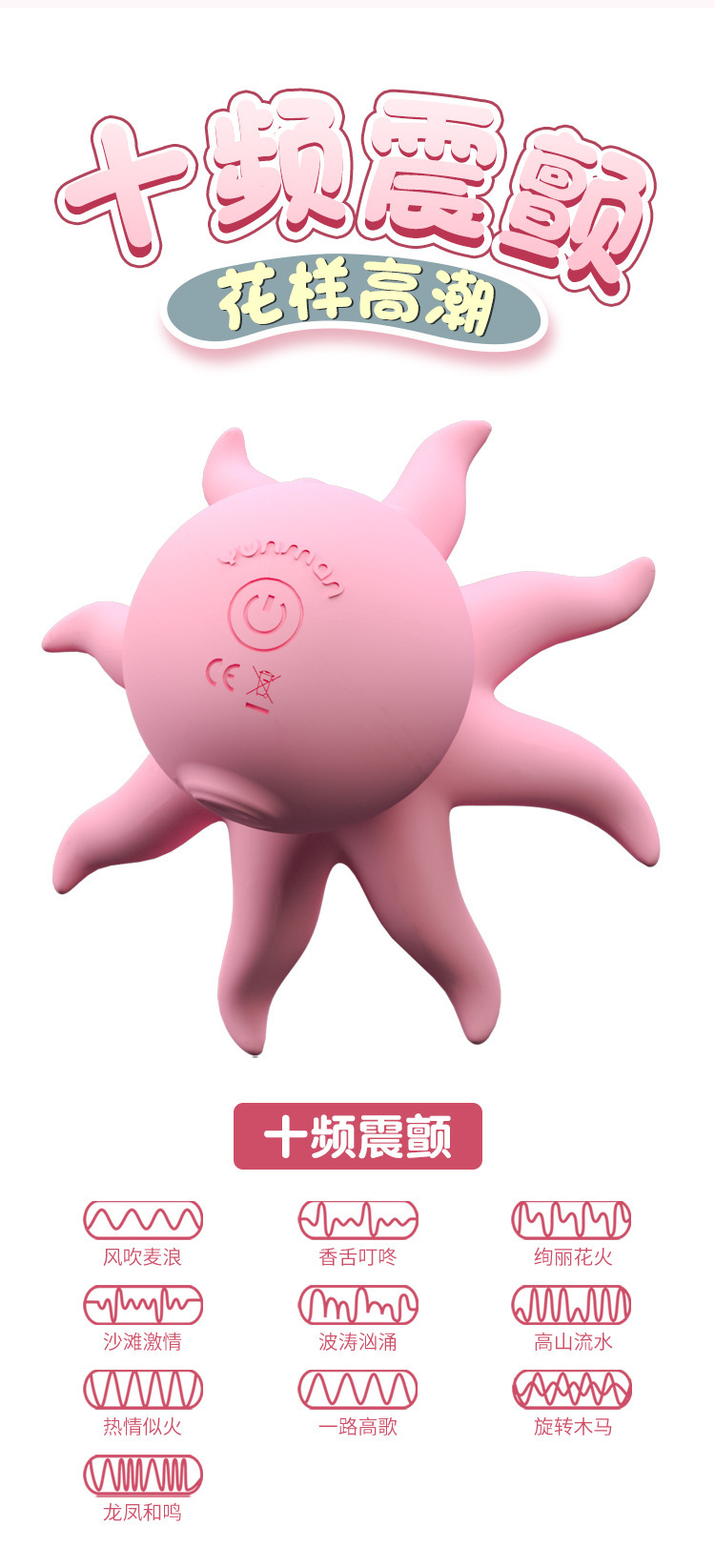 10-Frequency Vibrating Sucking Rotating Breast Massager with Silicone Suction Cups — detail image 5