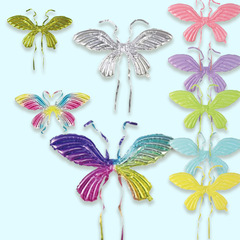 Internet celebrity butterfly wings balloon children's birthday party inflatable decoration props stall toys aluminum film balloon wholesale