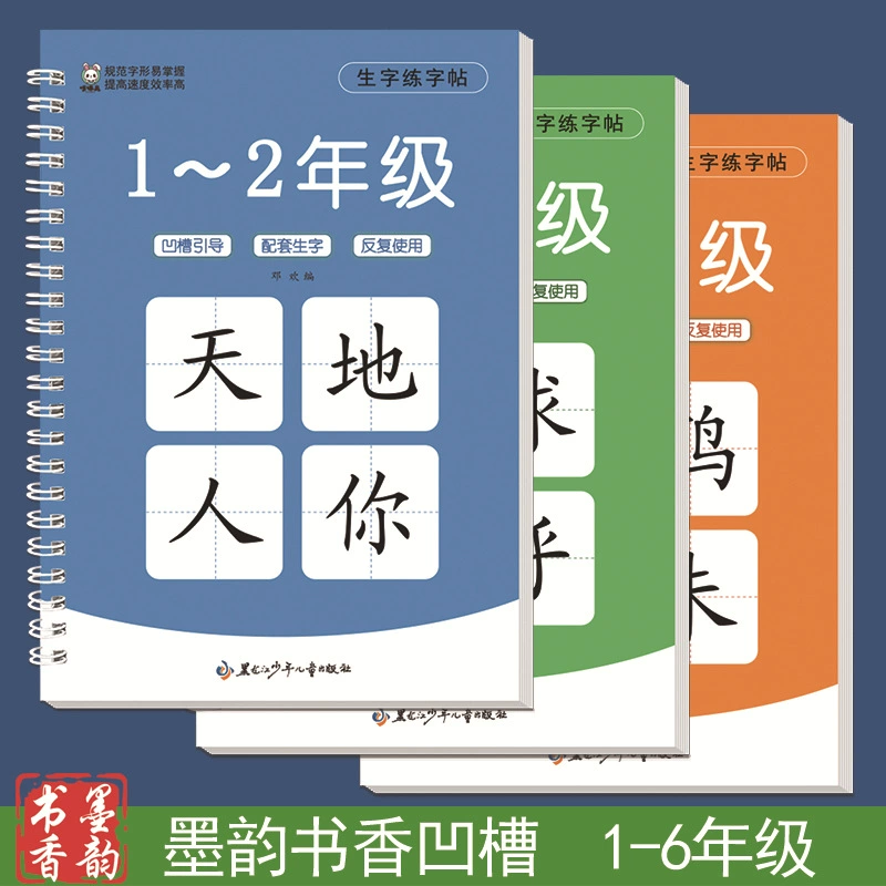 Чернильная рифма и аромат книги 2021 Учащиеся начальной школы с первого по шестой классы Синхронизированная канавка для тетрадей для китайской практики для 1-6 классов