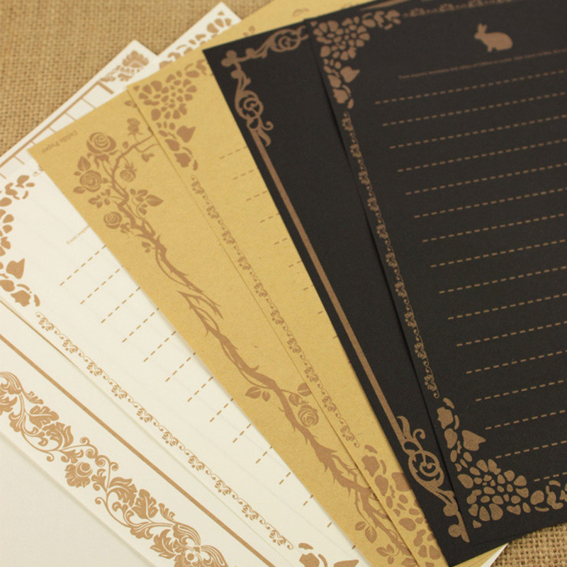 Romántico estilo europeo papel Kraft retro amor carta pareja confesión carta papel simple artístico 3 opciones